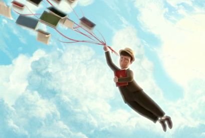 Capture d’écran du court-métrage d’animation Les fantastiques livres volants de Morris Lessmore de William Joyce
